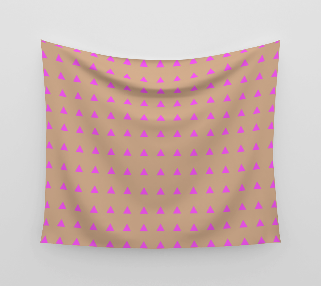 Neon Triangles - Pink Wall Tapestry preview