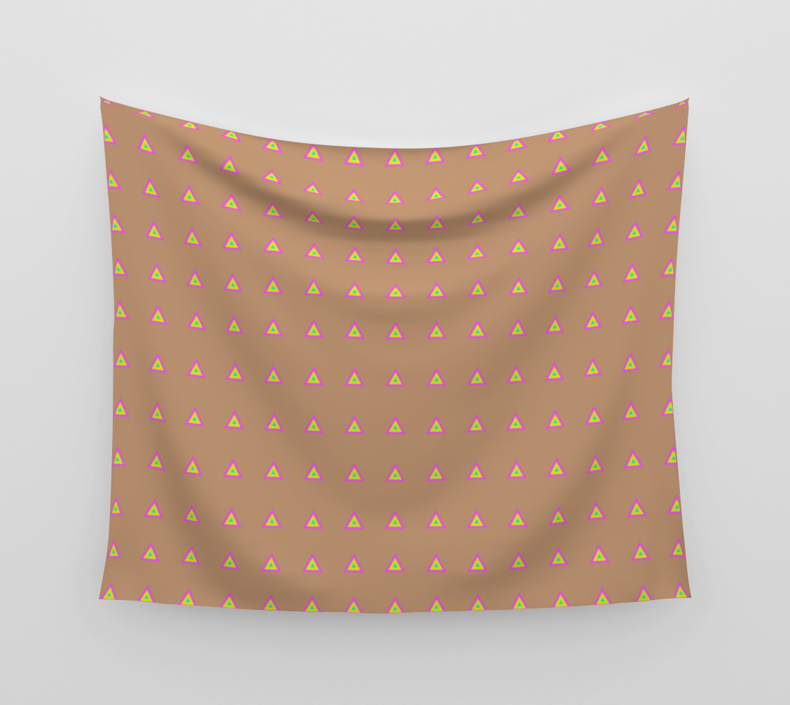 Neon Triangles - Multi Wall Tapestry preview