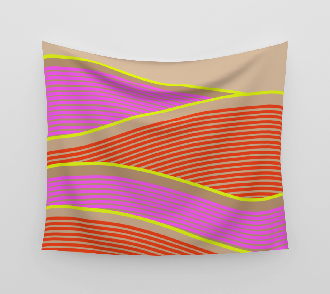 Happy Times - Flower Hills Wall Tapestry preview