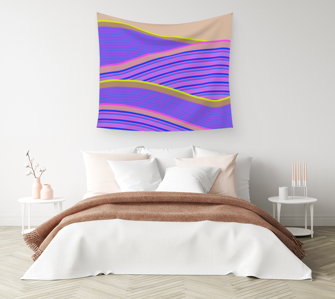 Aperçu de Happy Times - Lavender Hills Wall Tapestry #1