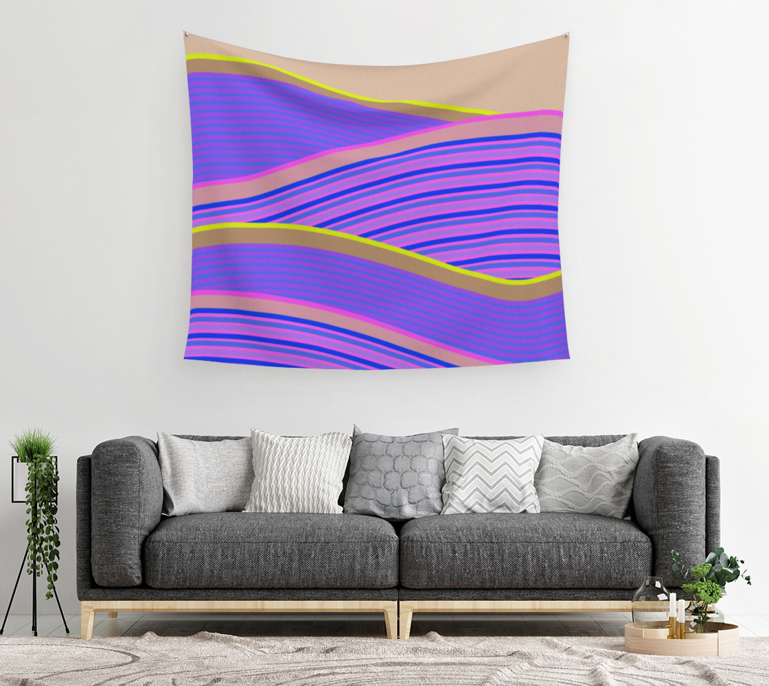 Aperçu de Happy Times - Lavender Hills Wall Tapestry #2