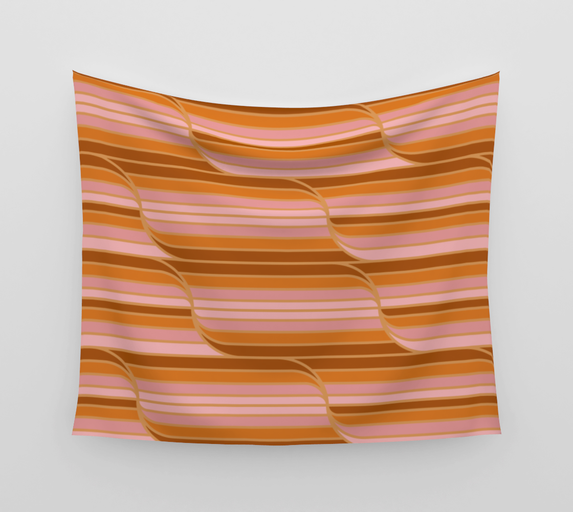 Geo Stripes - Butterscotch Wall Tapestry preview