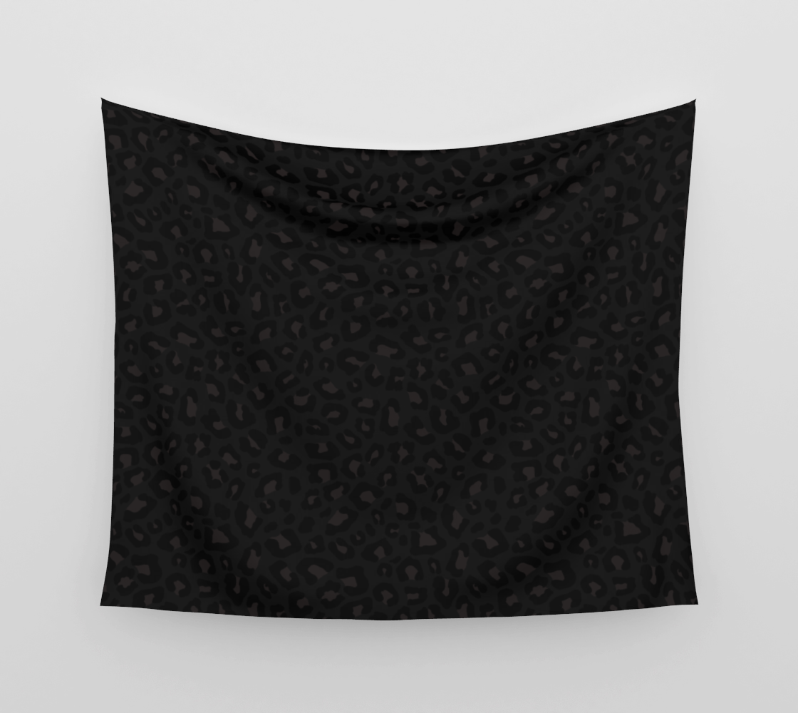 Leopard Print 2.0 - Black Panther Wall Tapestry preview