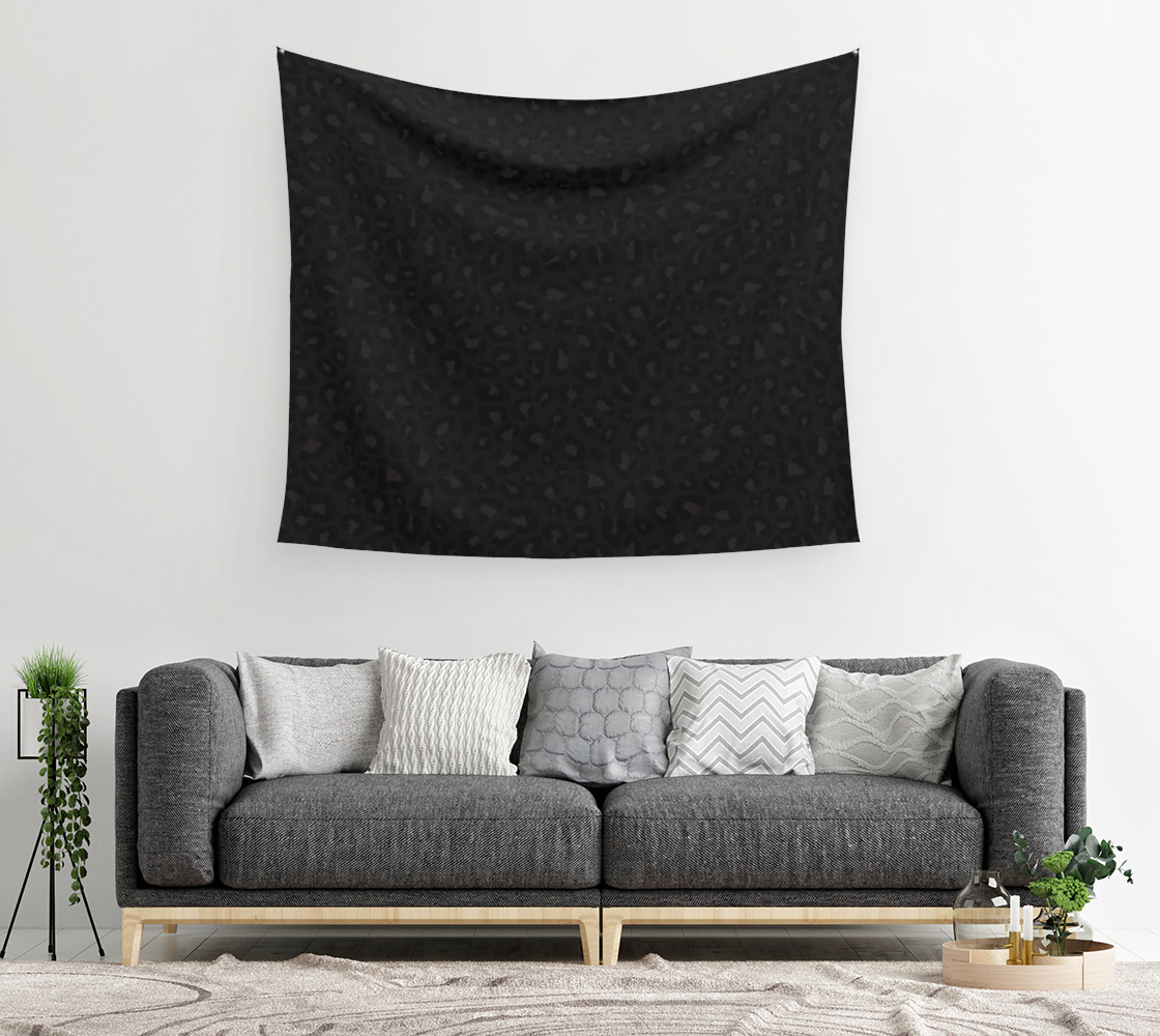 Leopard Print 2.0 - Black Panther Wall Tapestry preview #2