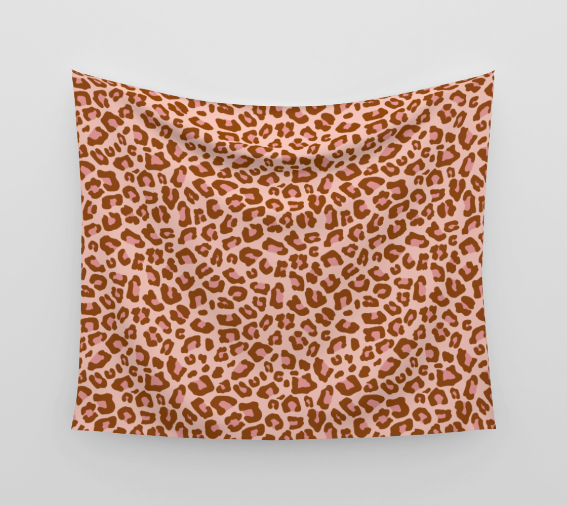 Leopard Print 2.0 - Caramel Blush Wall Tapestry preview