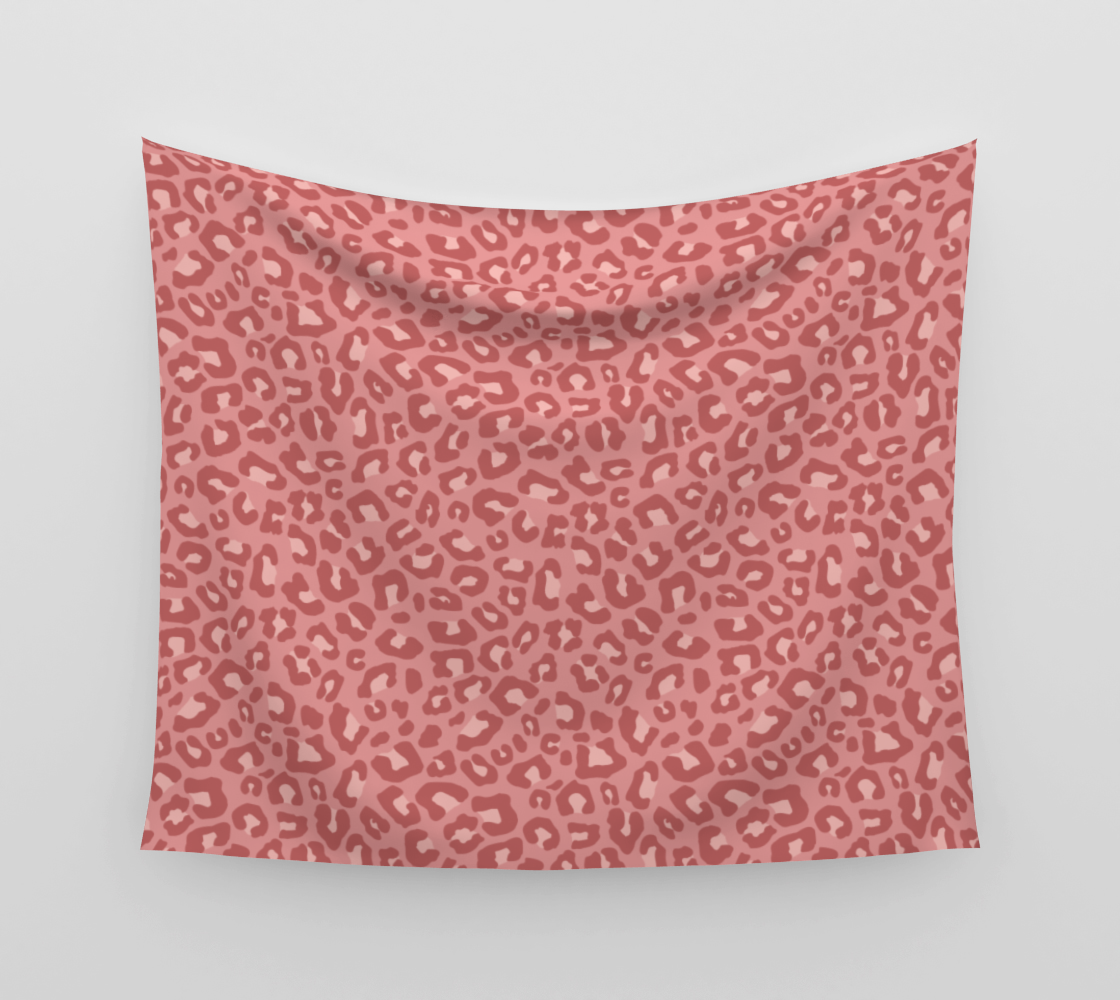 Leopard Print 2.0 - Terracotta Wall Tapestry preview