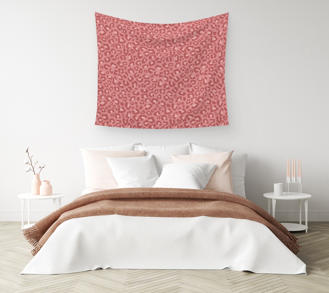 Leopard Print 2.0 - Terracotta Wall Tapestry preview #1
