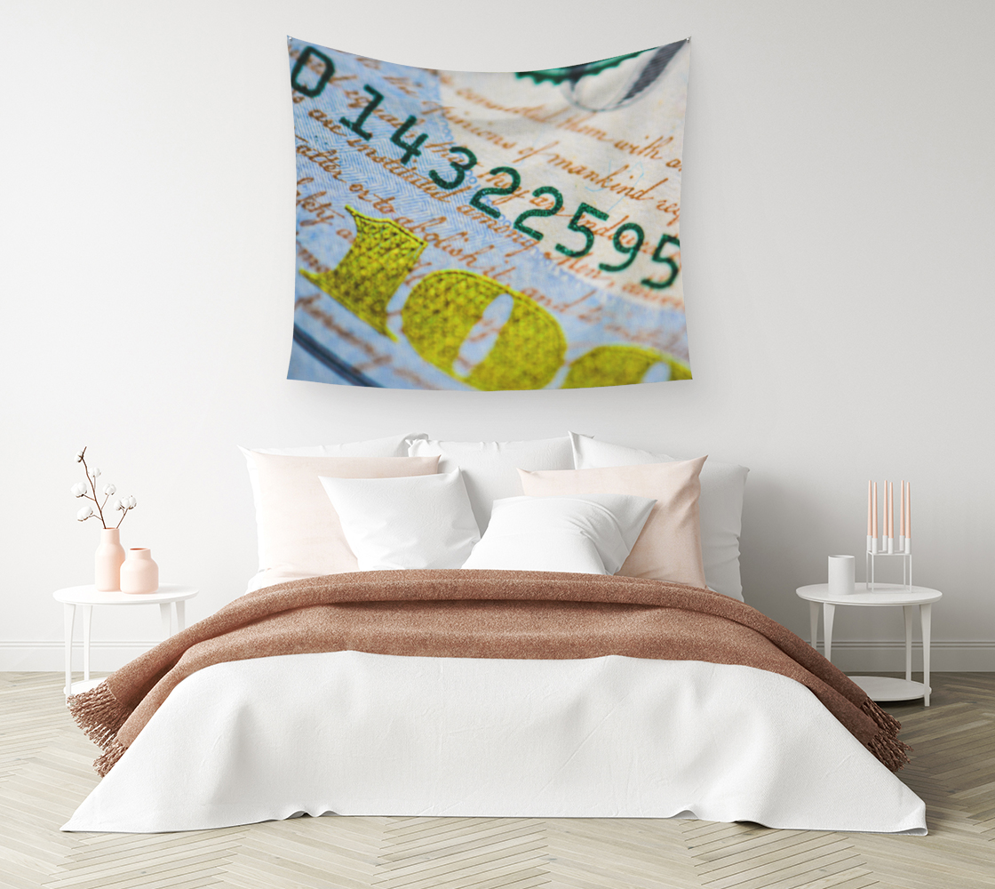 Money Down Wall Tapestry 3D preview