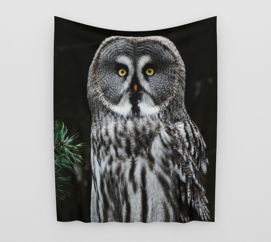 The Great Grey Owl Wall Tapestry preview