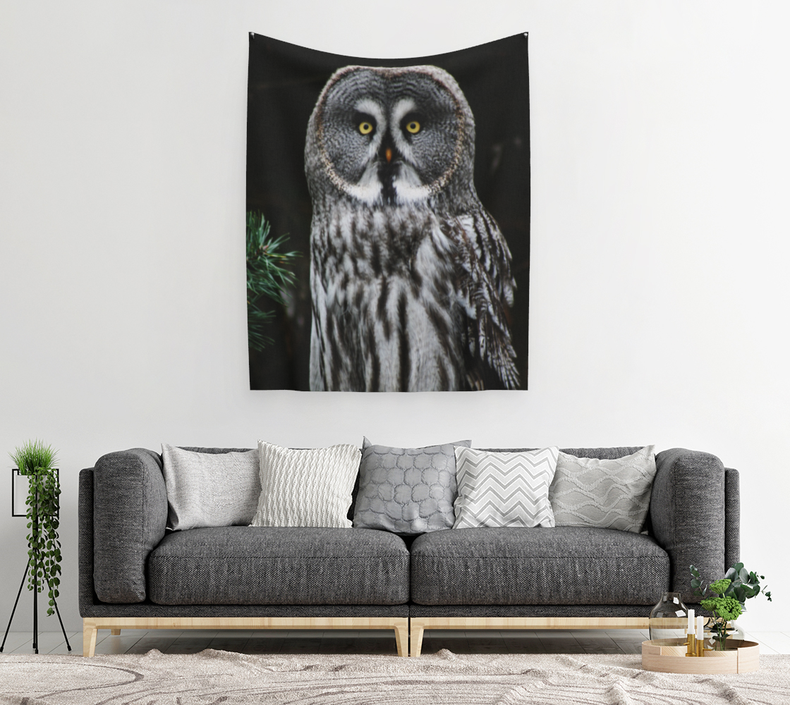 The Great Grey Owl Wall Tapestry preview #2