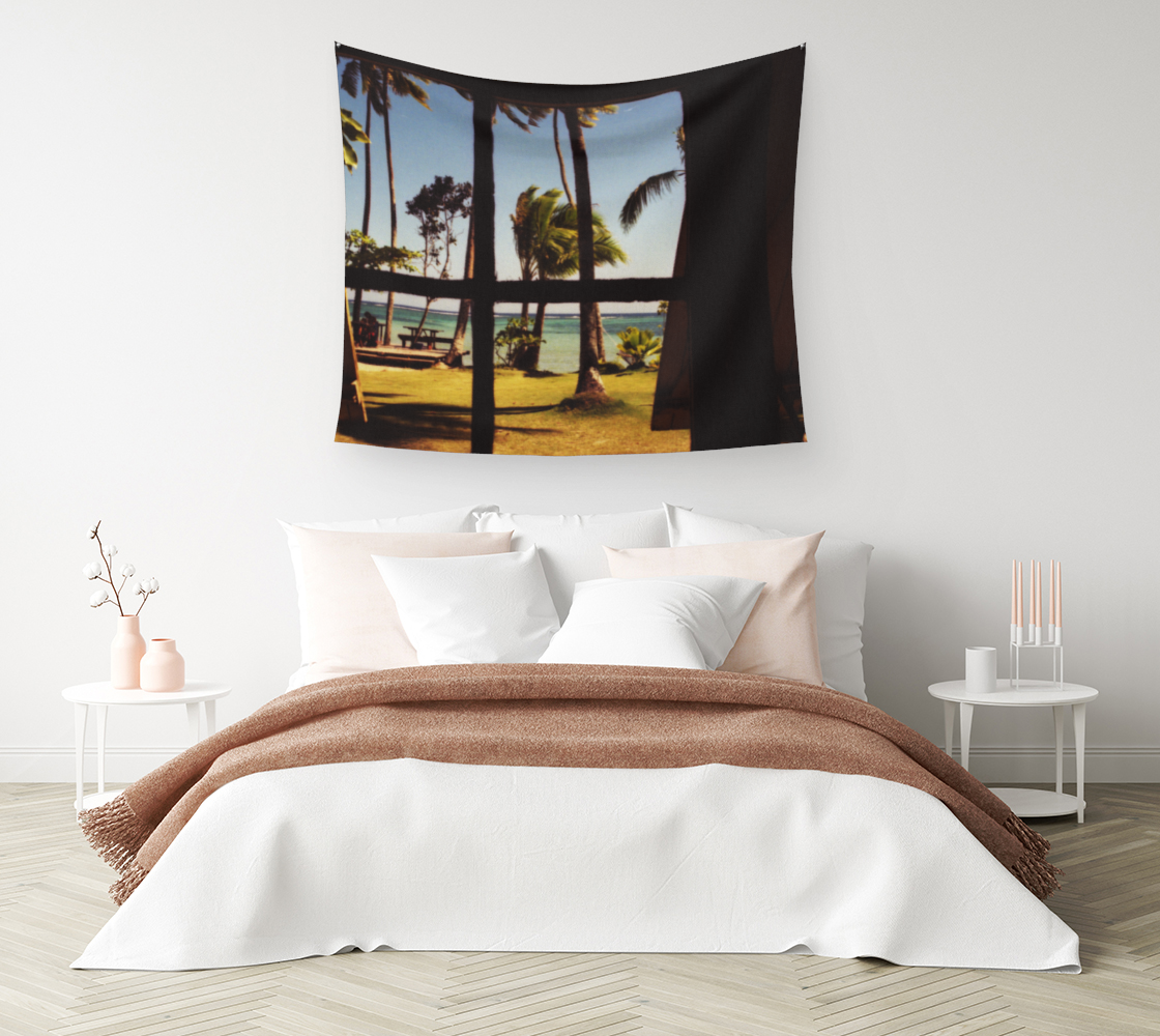 Tropical Fiji Beach Scene Wall Tapestry preview #1