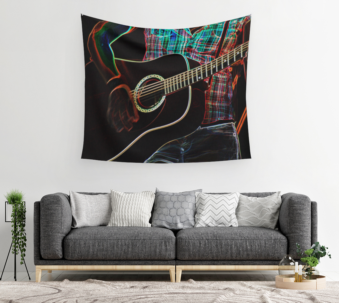 Guitar 1 Wall Tapestry preview #2