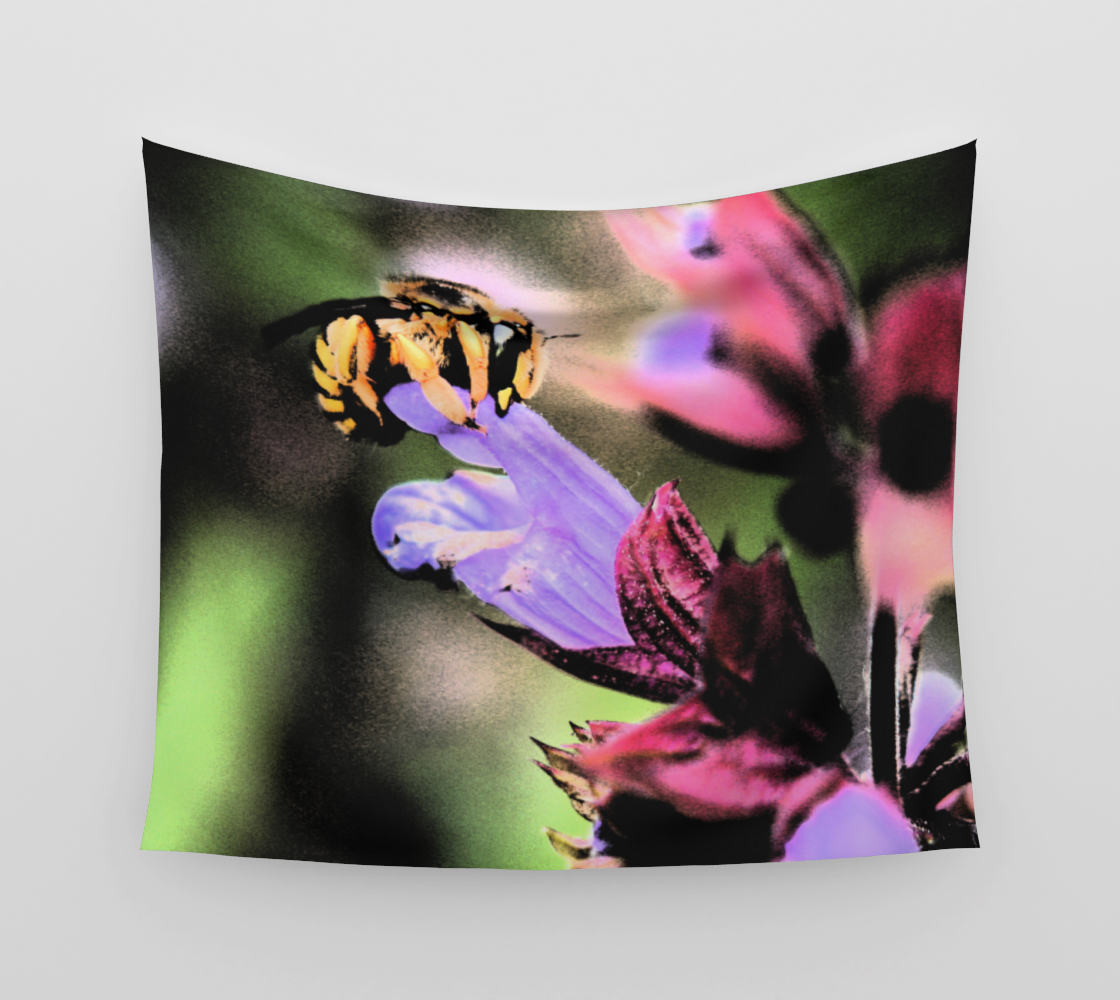 Bee and Flower Wall Tapestry preview