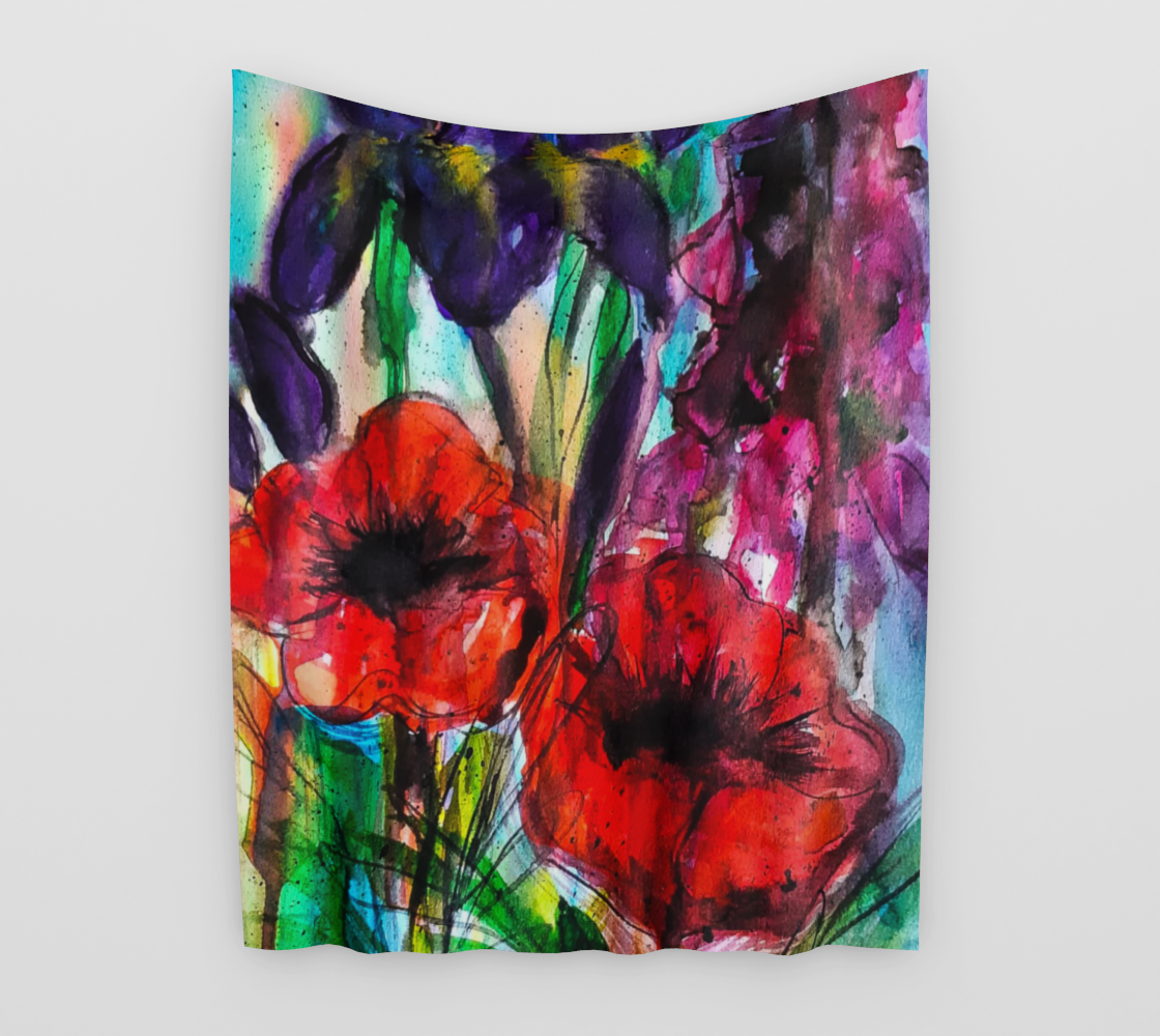 Vibrant Garden Wall Tapestry preview