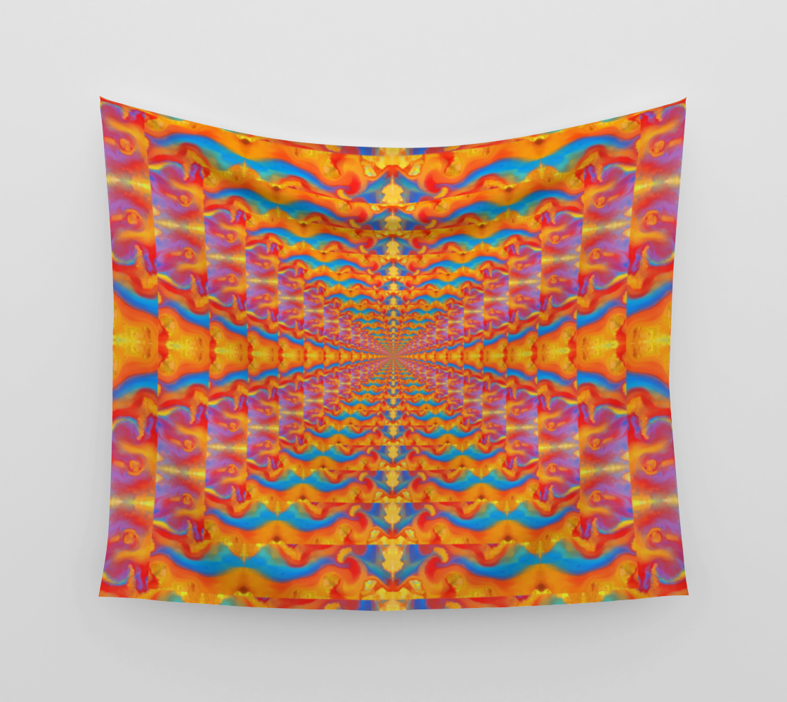 Orange Infinity Wall Tapestry preview