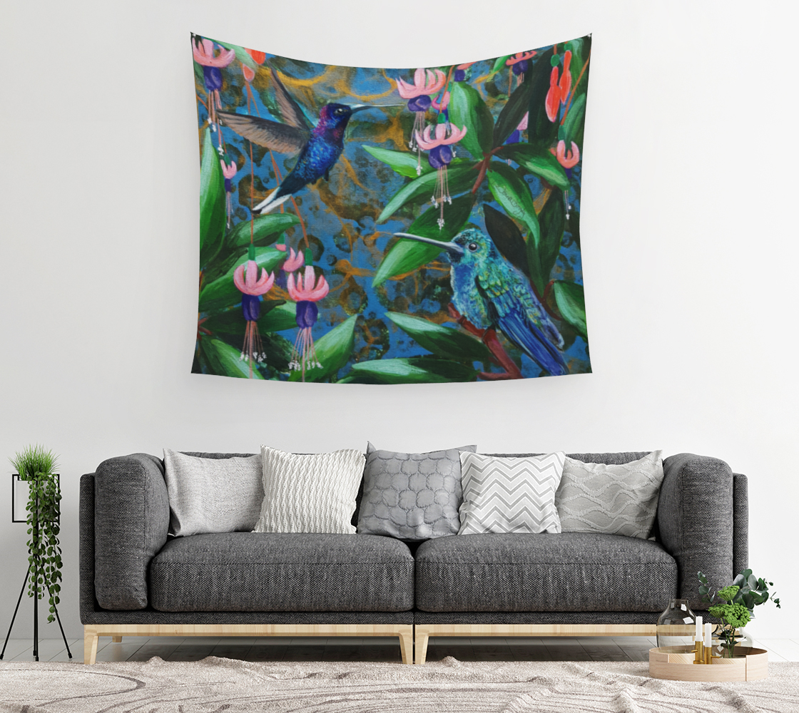 Hummingbird (Sig) Wall Tapestry preview #2