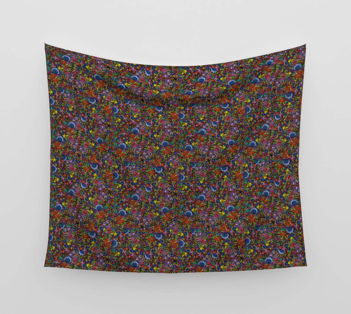 Lac La Hache Wildflowers - Wall Tapestry preview
