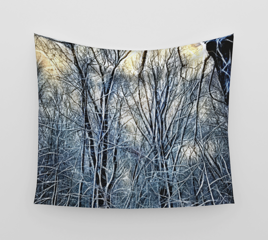 4 Oclock Winter Landscape Tapestry preview