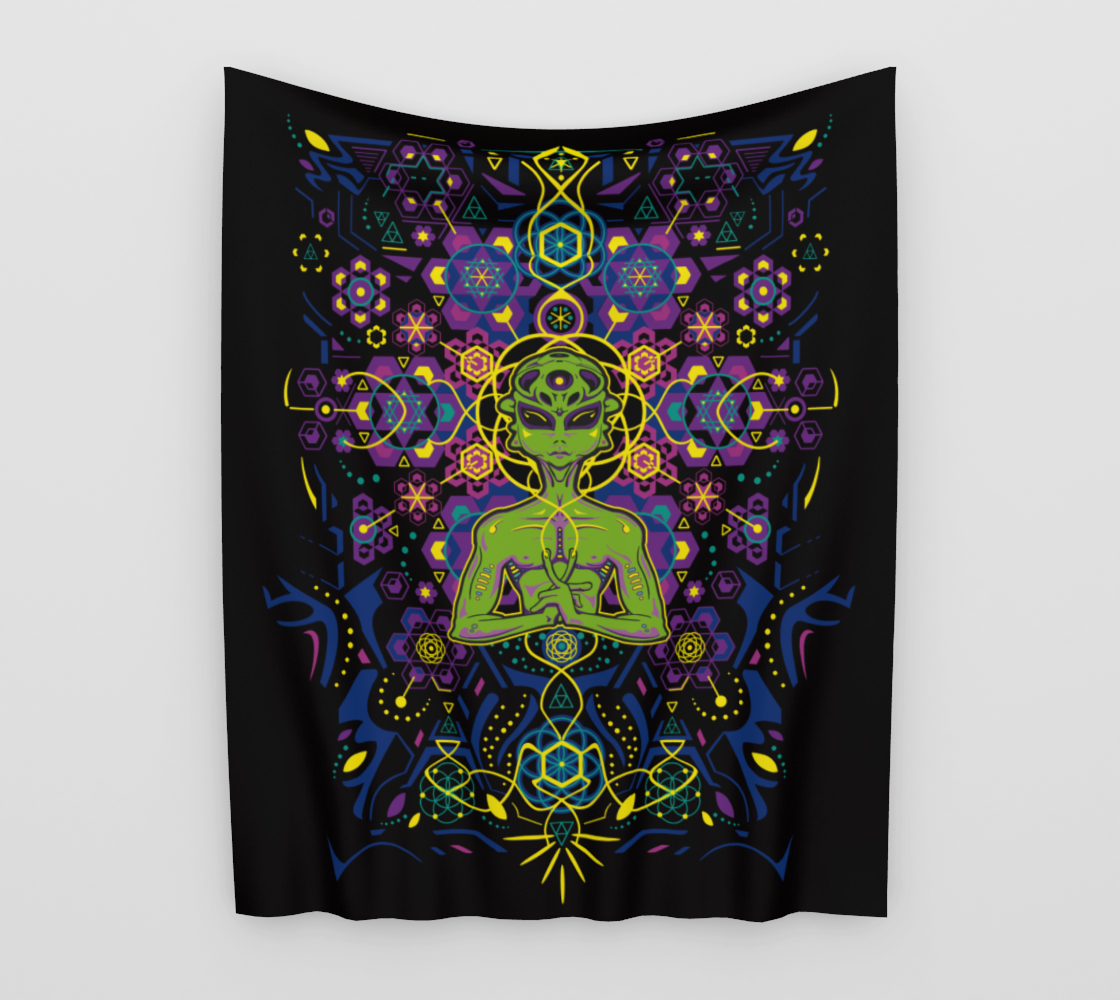 Tapestry Alien sacred geometric Psychedelic trippy  preview
