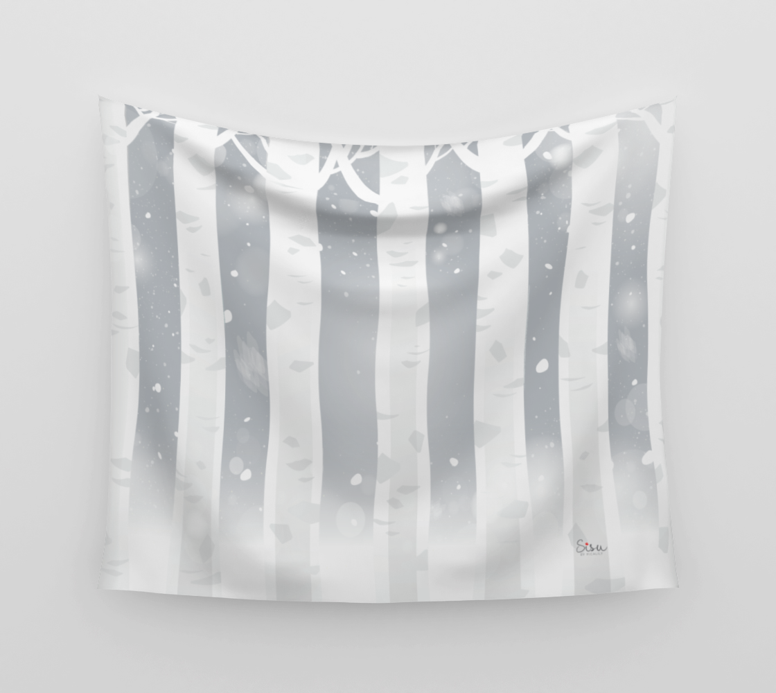 Winter Birch Wall Tapestry preview
