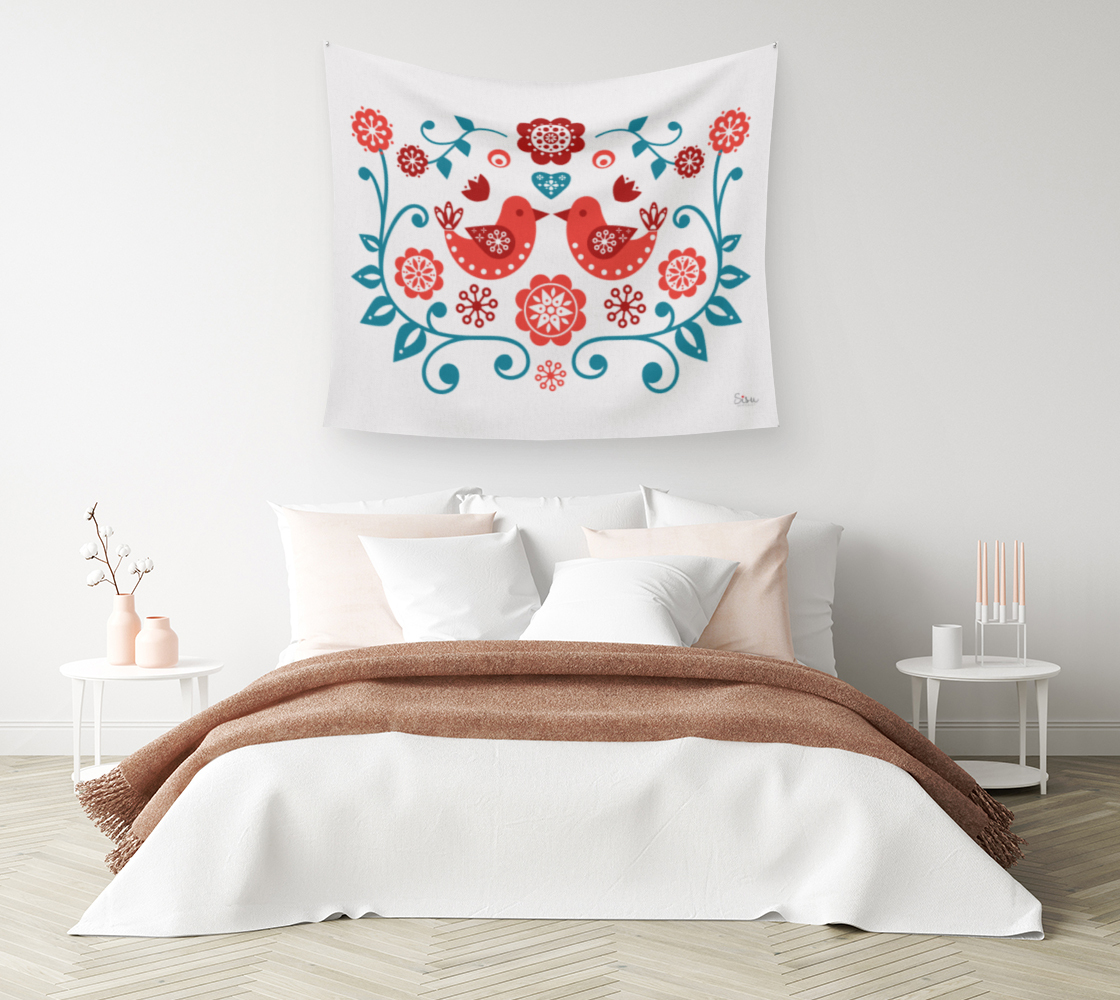 Love Birds Wall Tapestry preview #1