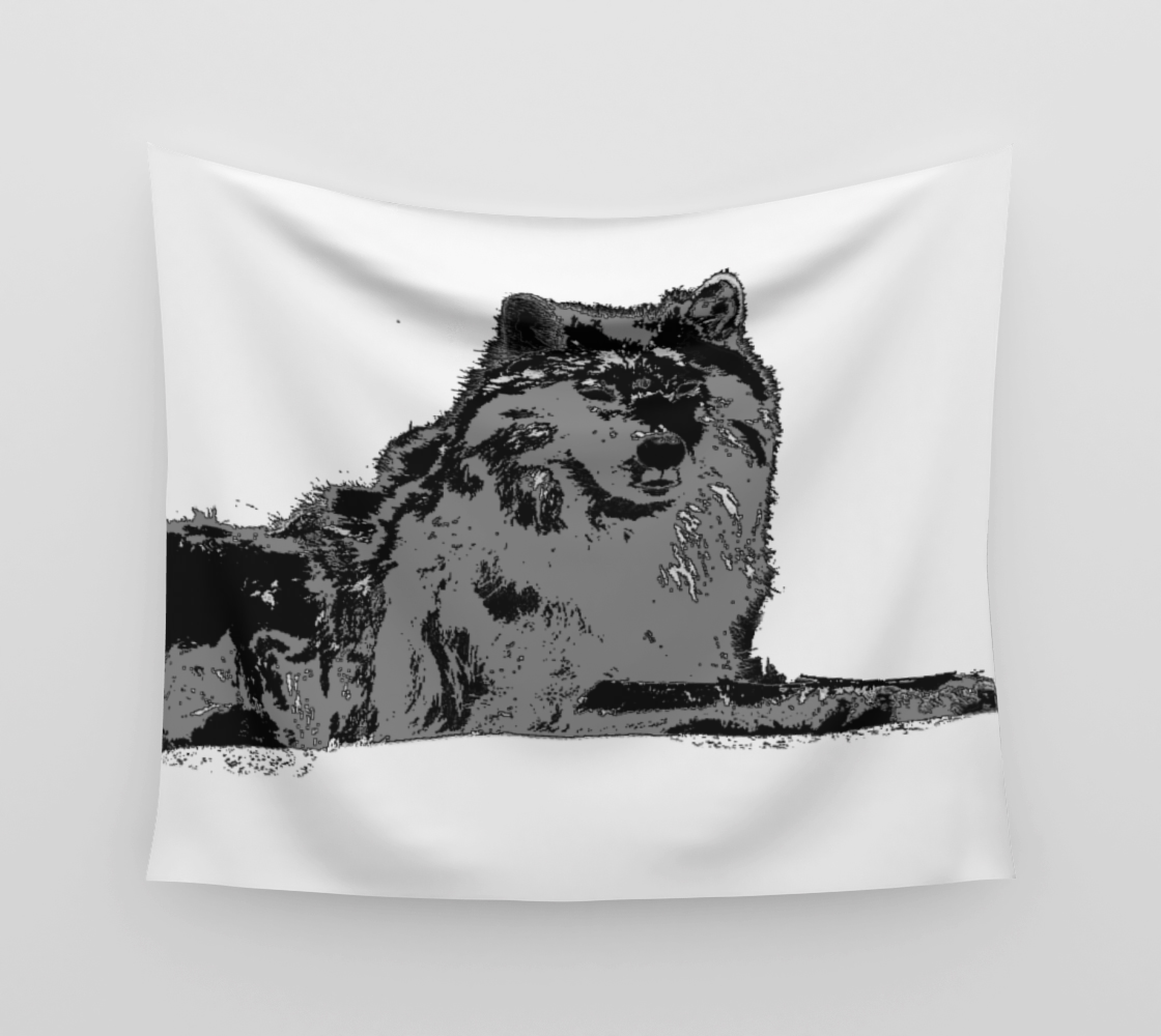 Ink Wolf Wall Tapestry preview