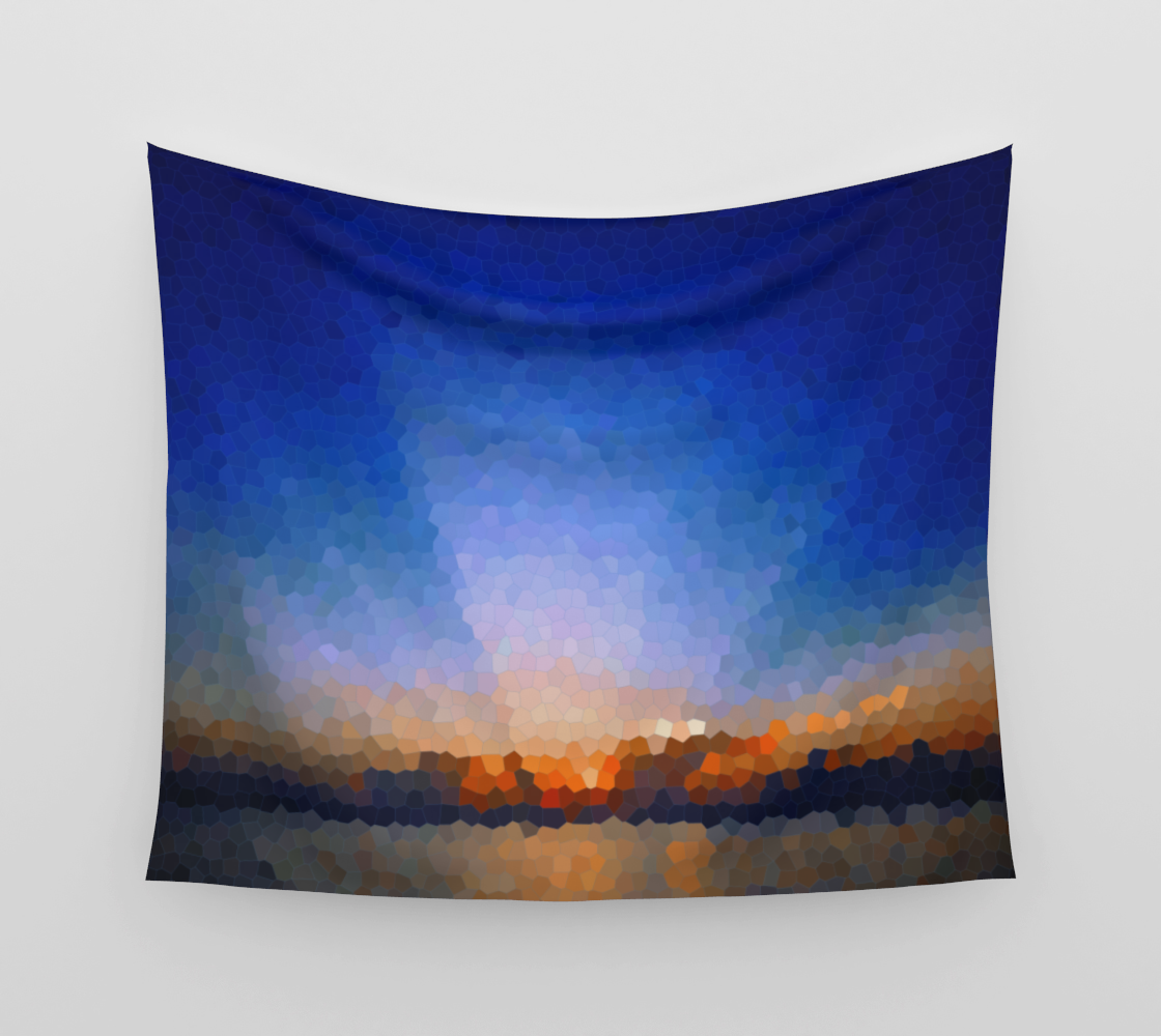 Crown Sunrise Stained Glass Wall Tapestry preview