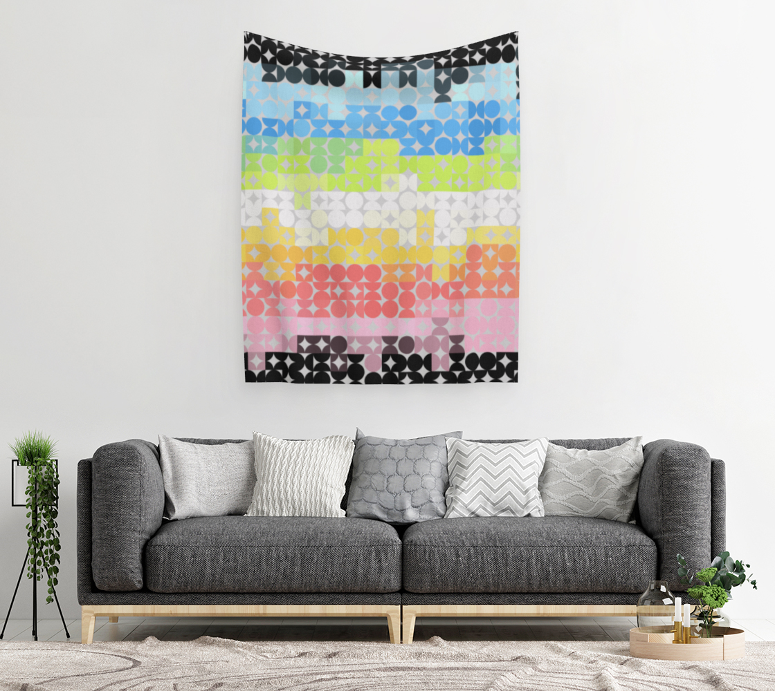 Funky Boho Geometric Abstract Queer Pride Flag  preview #2