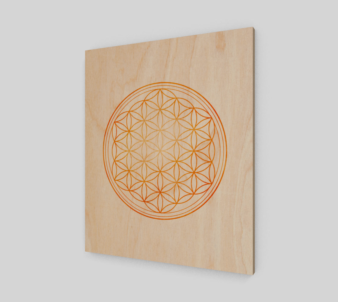 Sacral Orange Watercolor Flower of Life preview