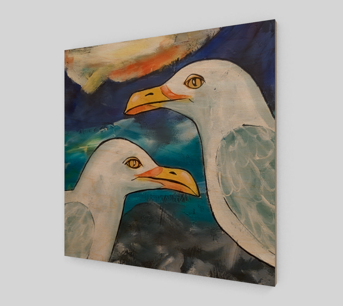Sea Gulls Wall Art 3D preview
