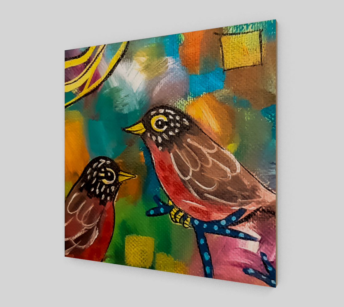 Colorful Robins Wall Art preview #2