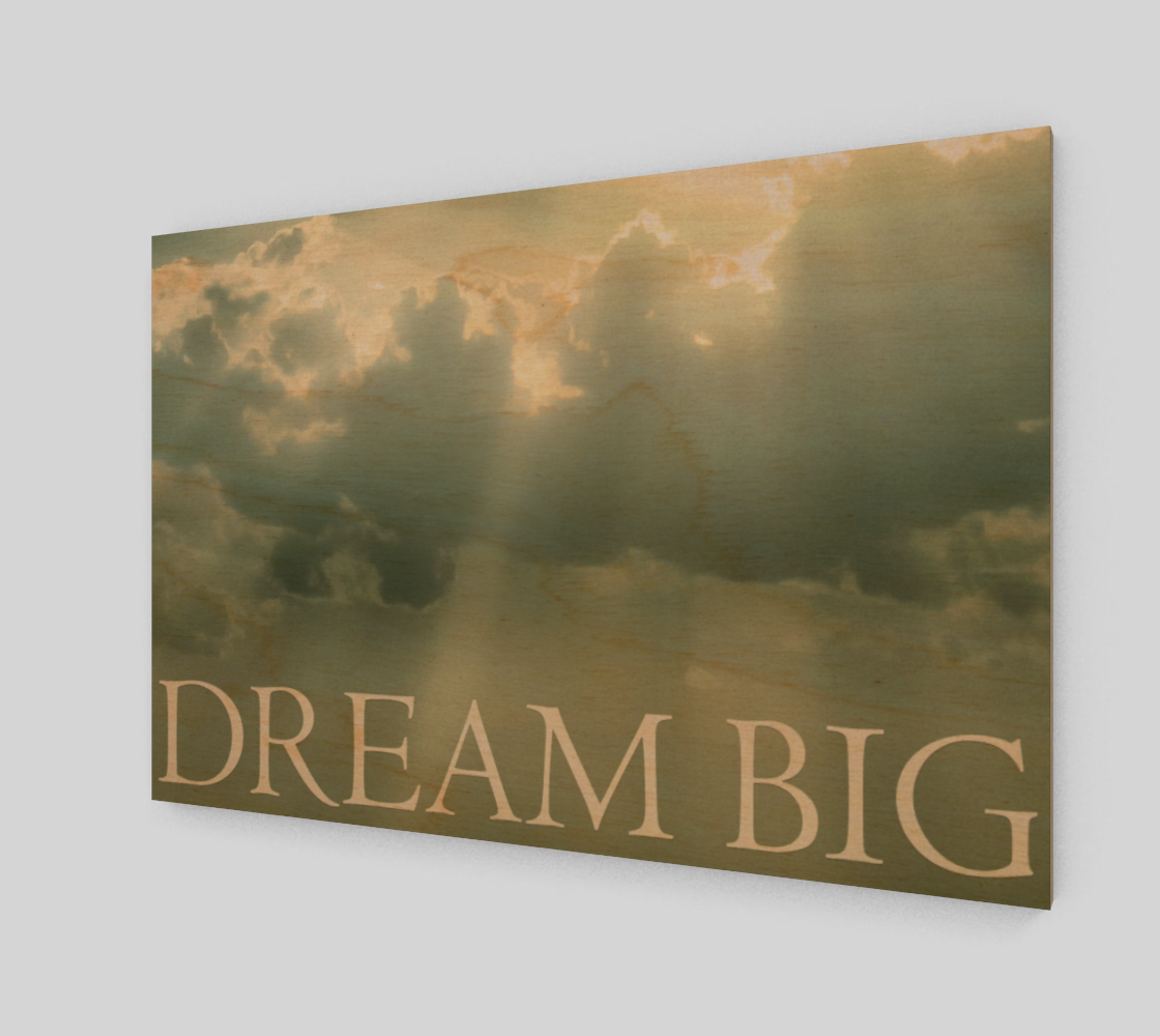 Aperçu 3D de Inspirational Dream Big Phrase Poster
