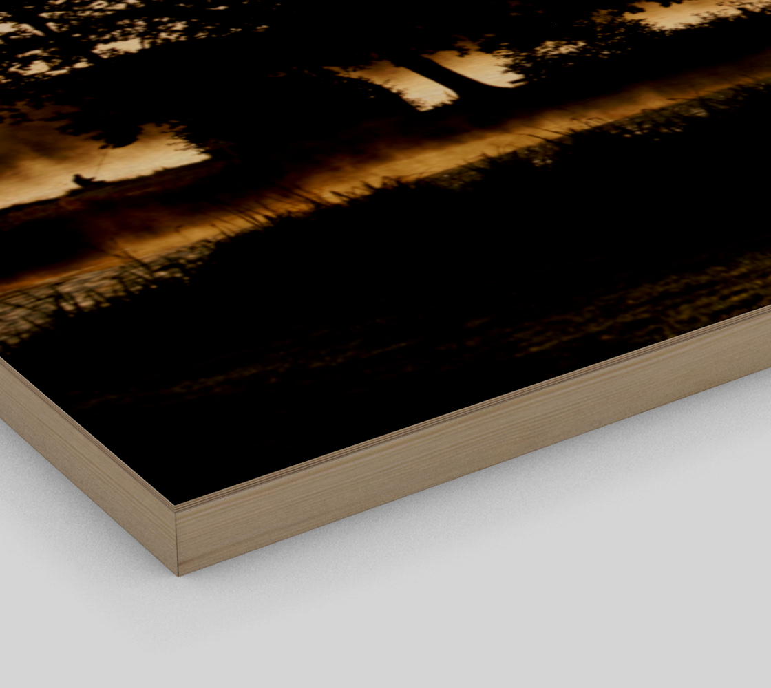 Morning Lake Scene Wood Print preview #3