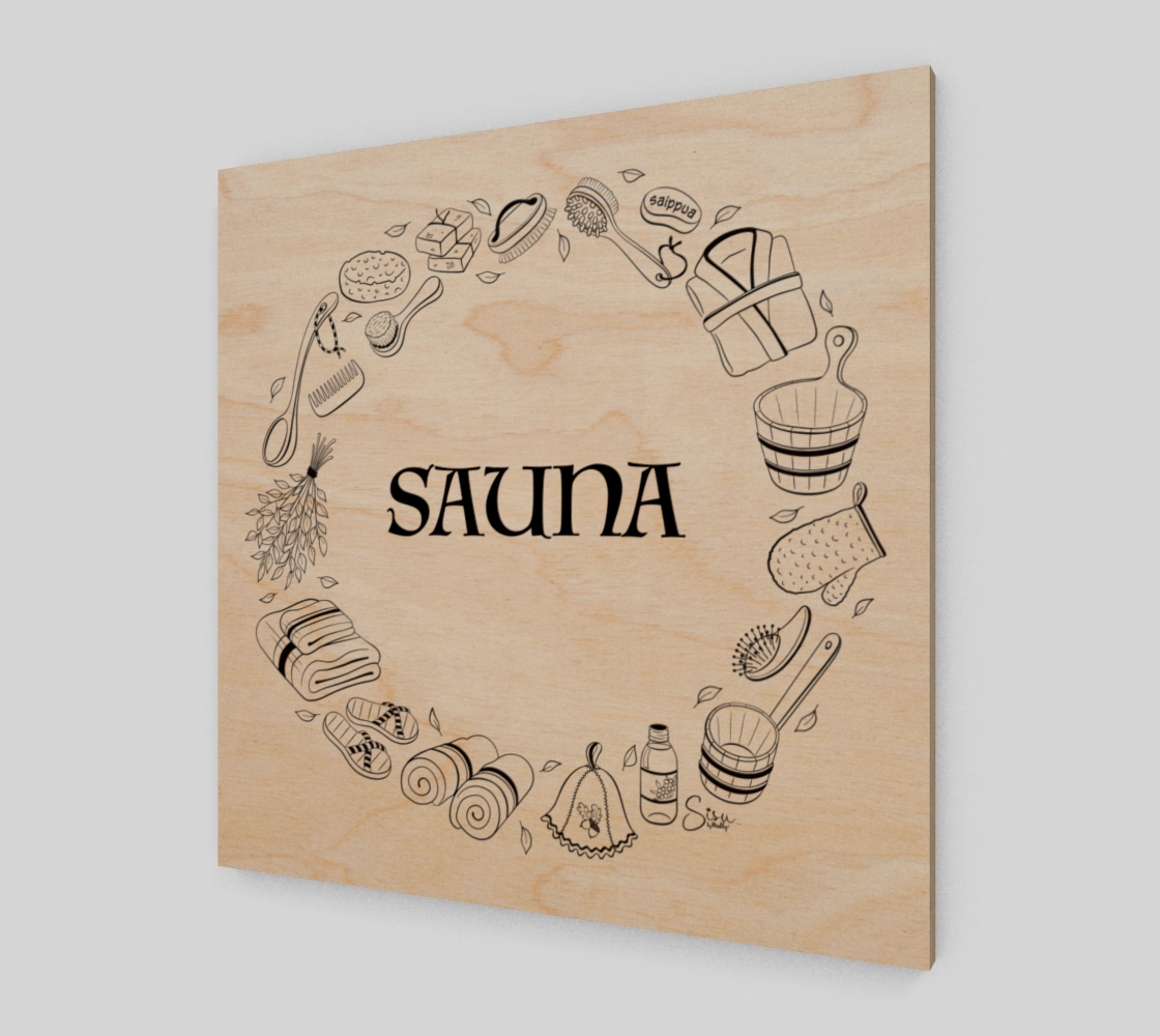 Sauna Wood Print preview #1