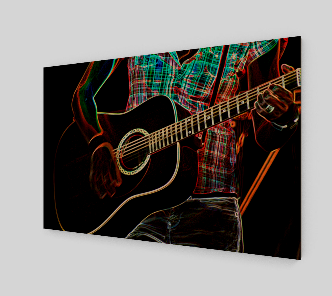 Guitar 1 Wood Print preview