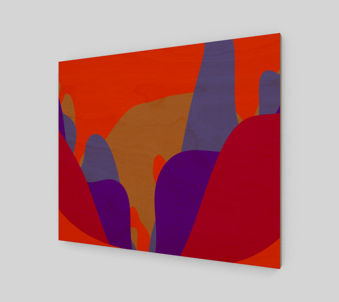 Abstract Flower in Orange and Purples preview