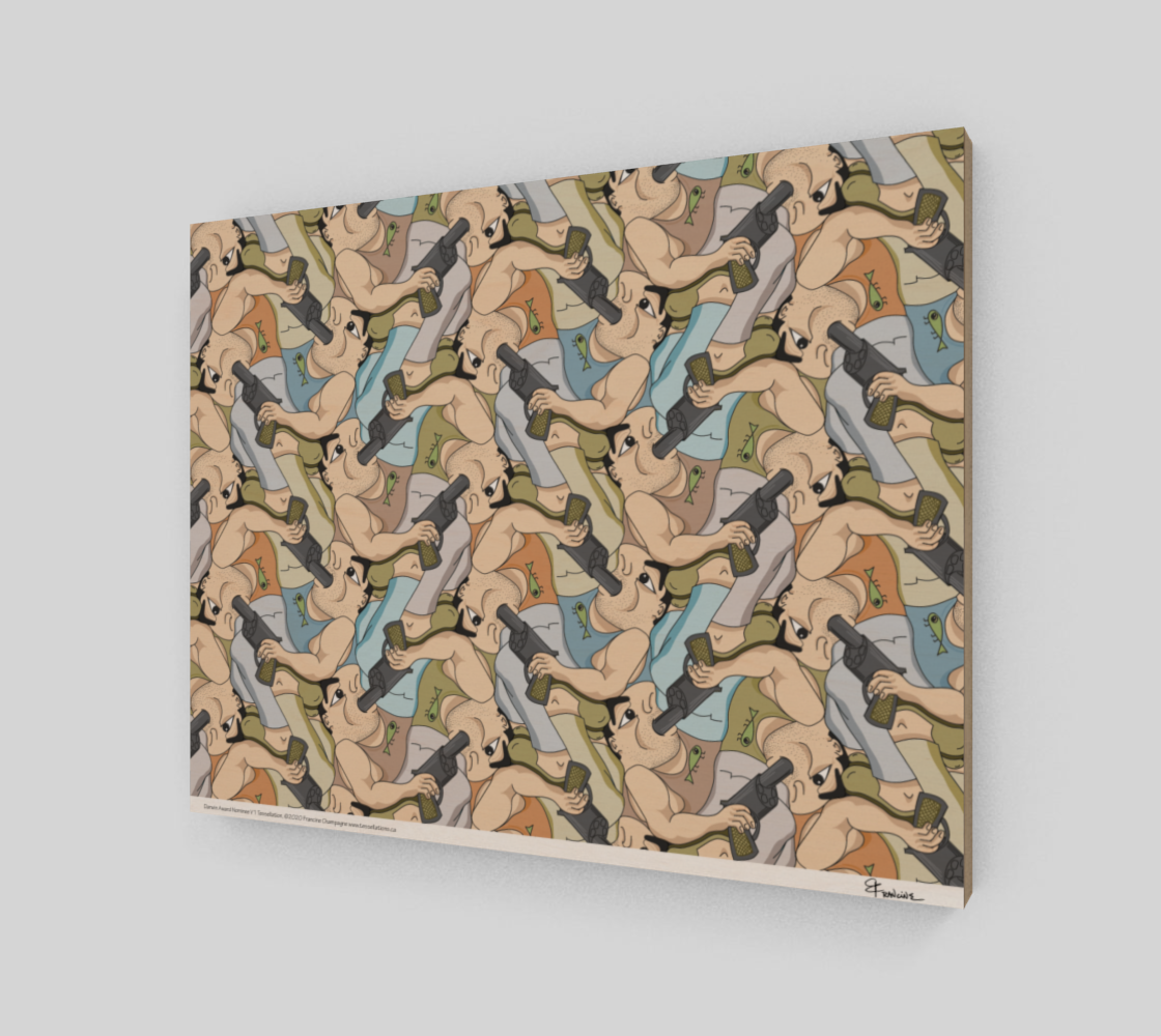 Darwin Award Nominee v1 , a tessellation by Francine Champagne preview #2
