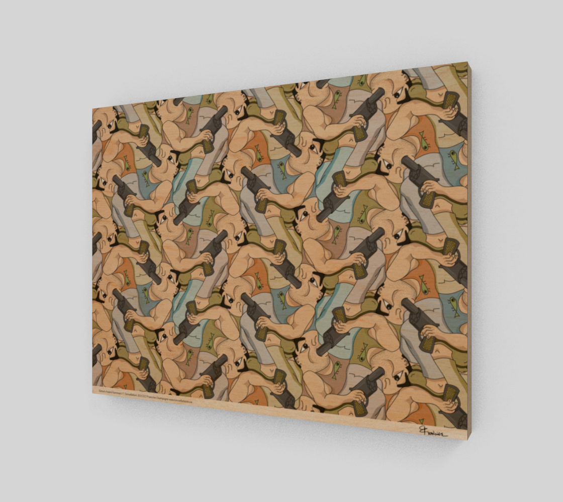 Darwin Award Nominee v1 , a tessellation by Francine Champagne preview #1