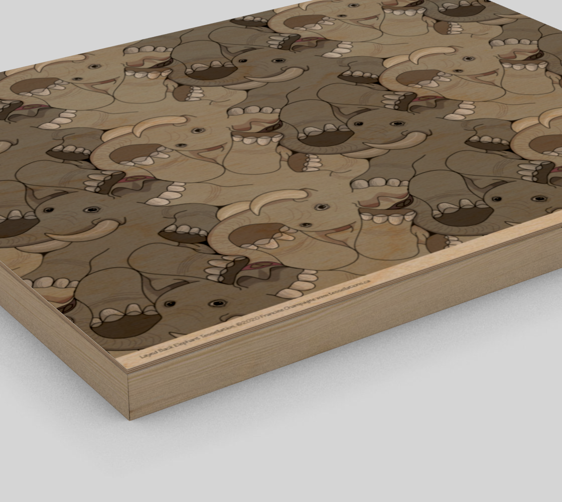 Laid Back Elephant, a tessellation by Francine Champagne preview #3