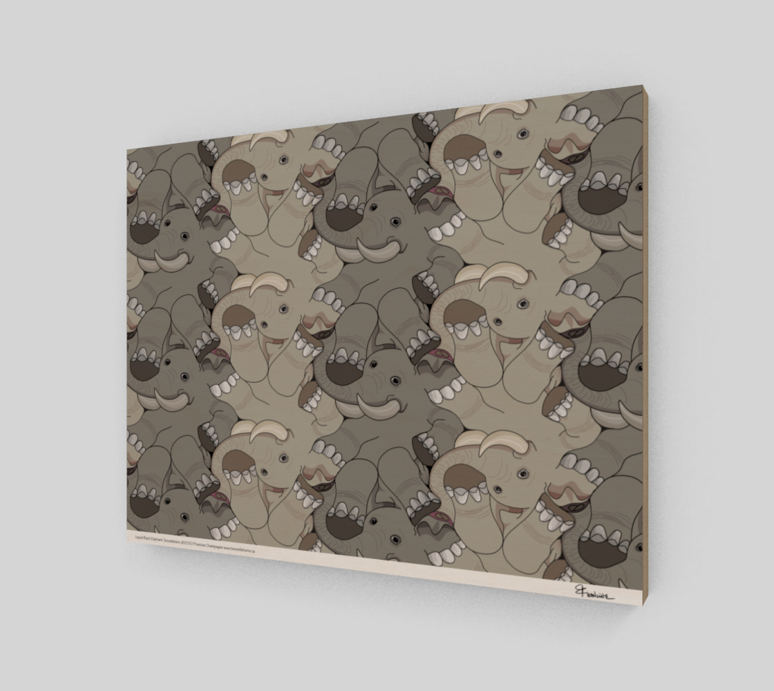 Laid Back Elephant, a tessellation by Francine Champagne preview #2