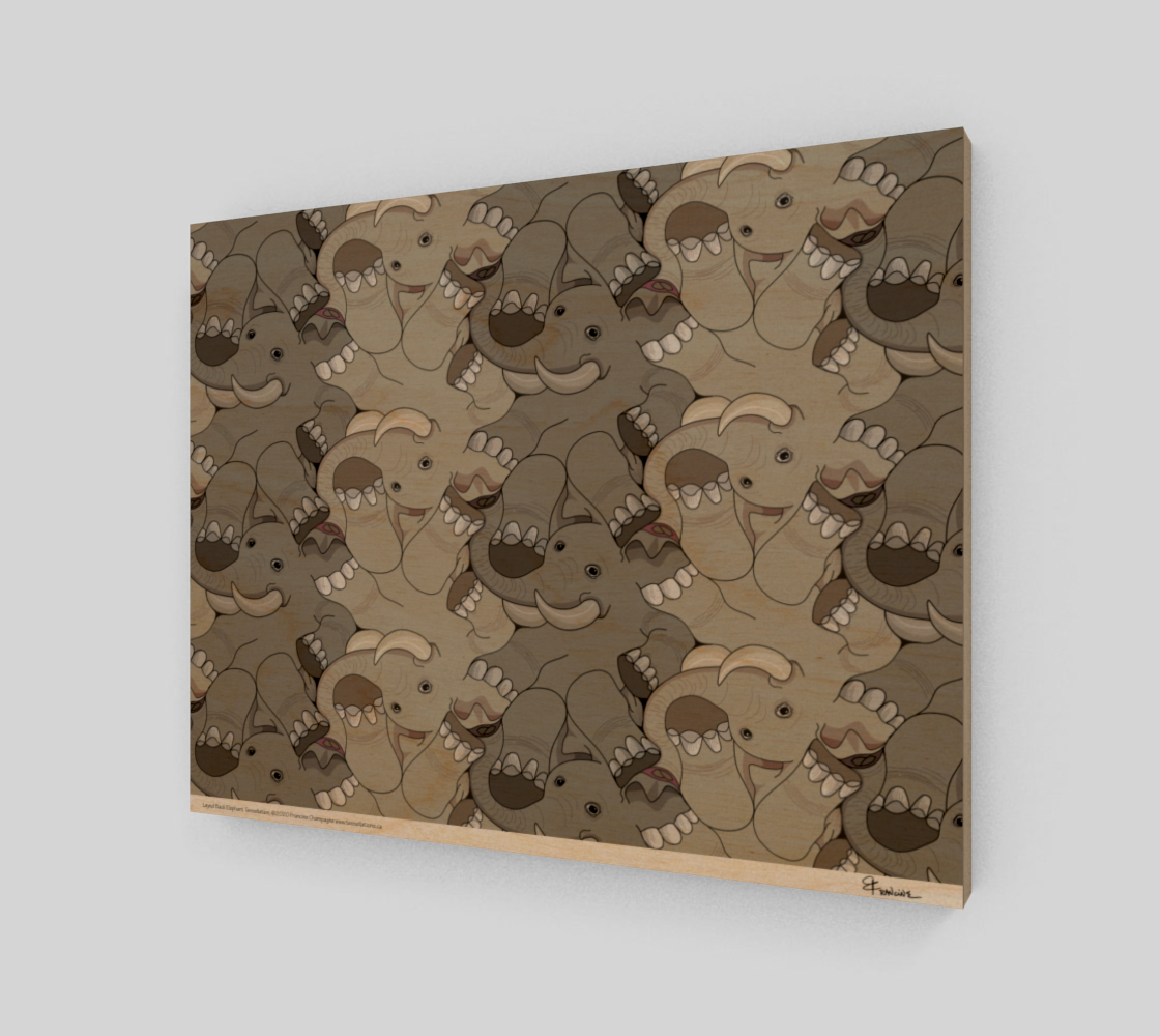Laid Back Elephant, a tessellation by Francine Champagne preview #1
