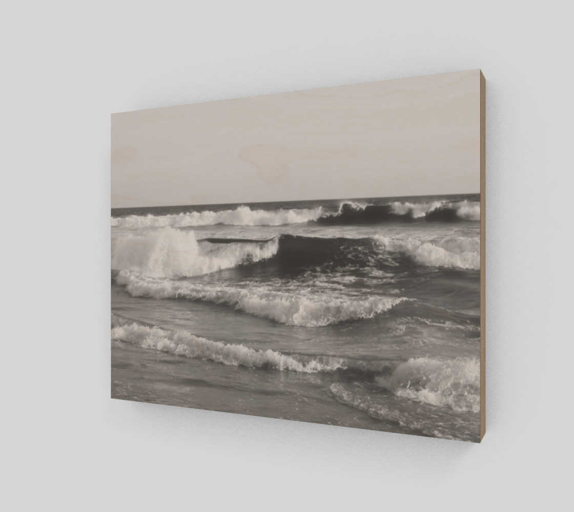 Huntington Beach Waves in Black and White thumbnail #3