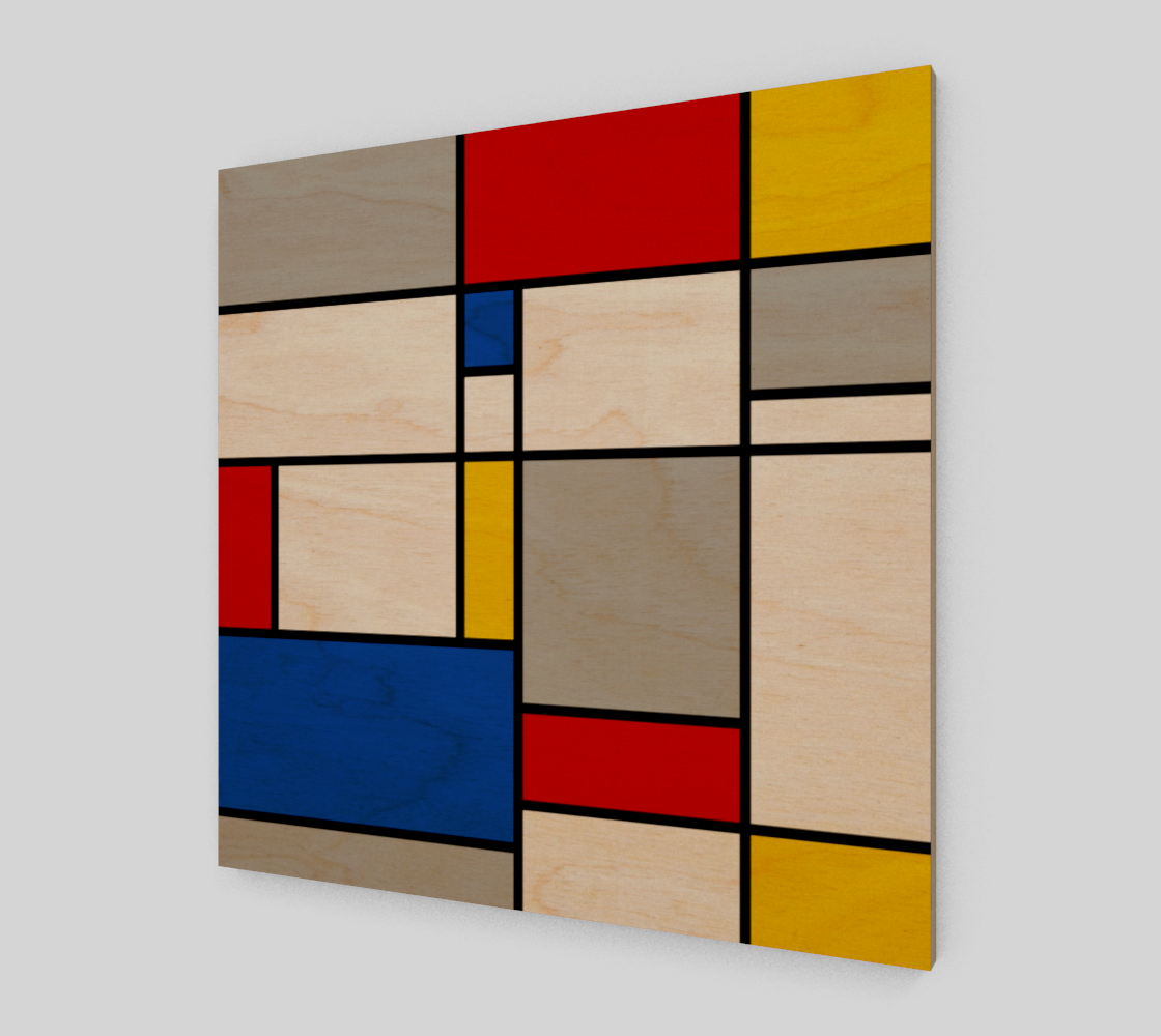 Geometric Retro Mondrian Style Color Composition preview