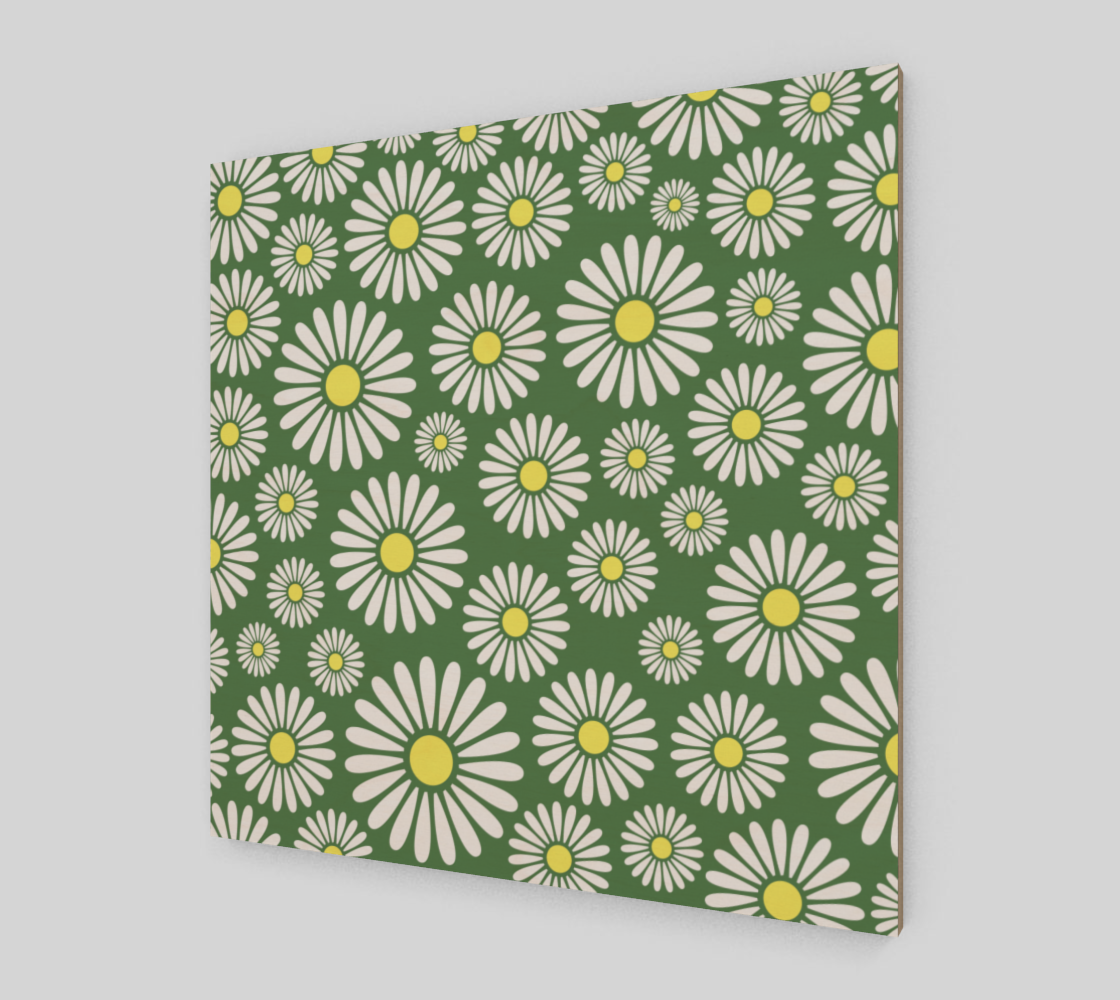 Green Meadow Daisy Floral Country Pattern thumbnail #3
