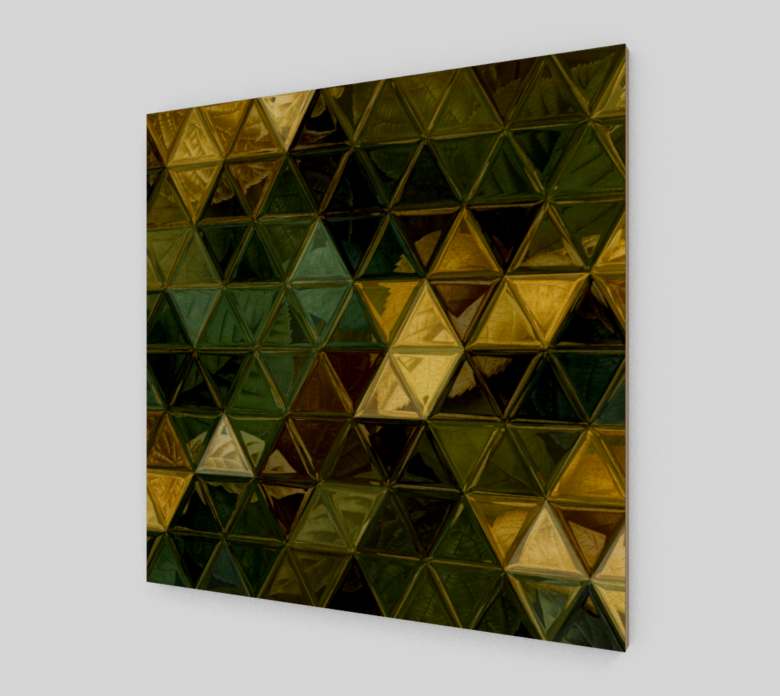 wood print green mosaic preview