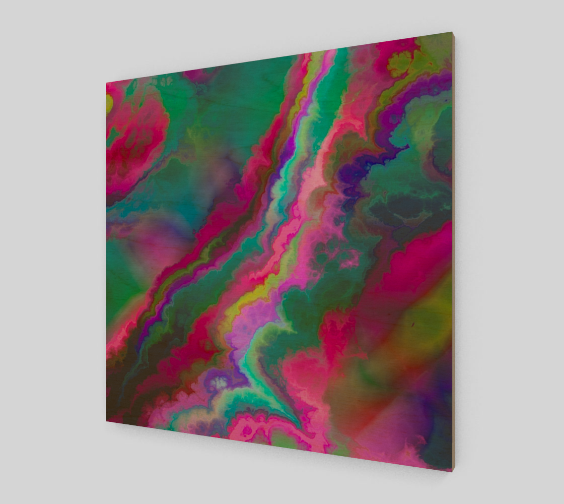 Turquoise Pink Dreamy Cosmic Mineral Stone preview #1