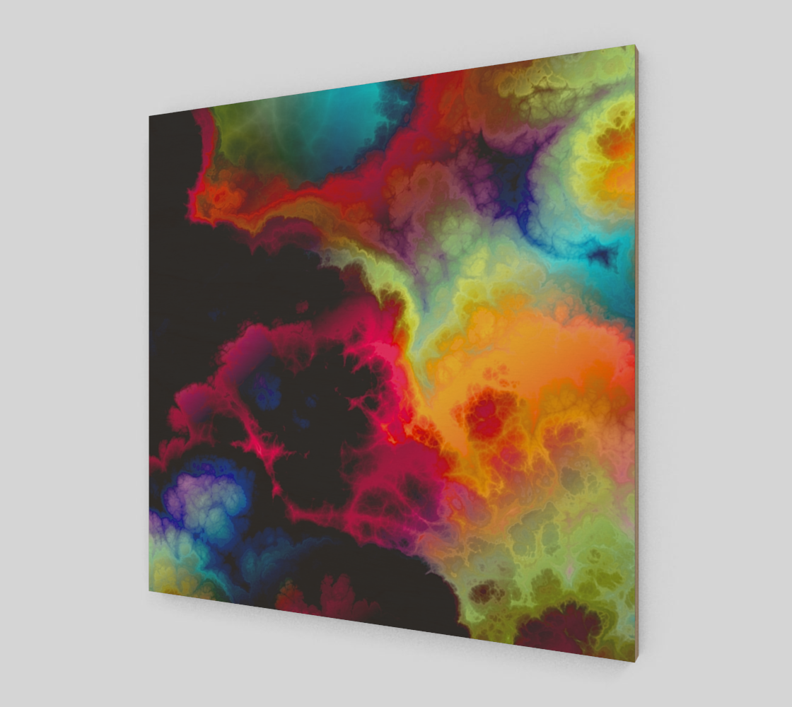 Cosmic Rainbow Tie Dye Abstract Smoke Background preview #2