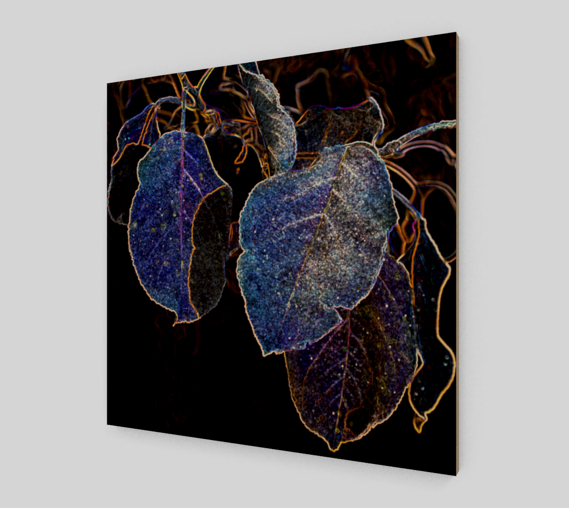 Electric Leaves - wood prints preview