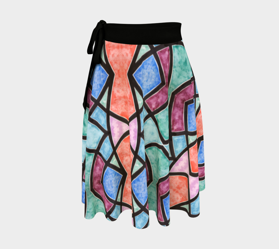 Colorful Stained Glass Wrap Skirt preview #1