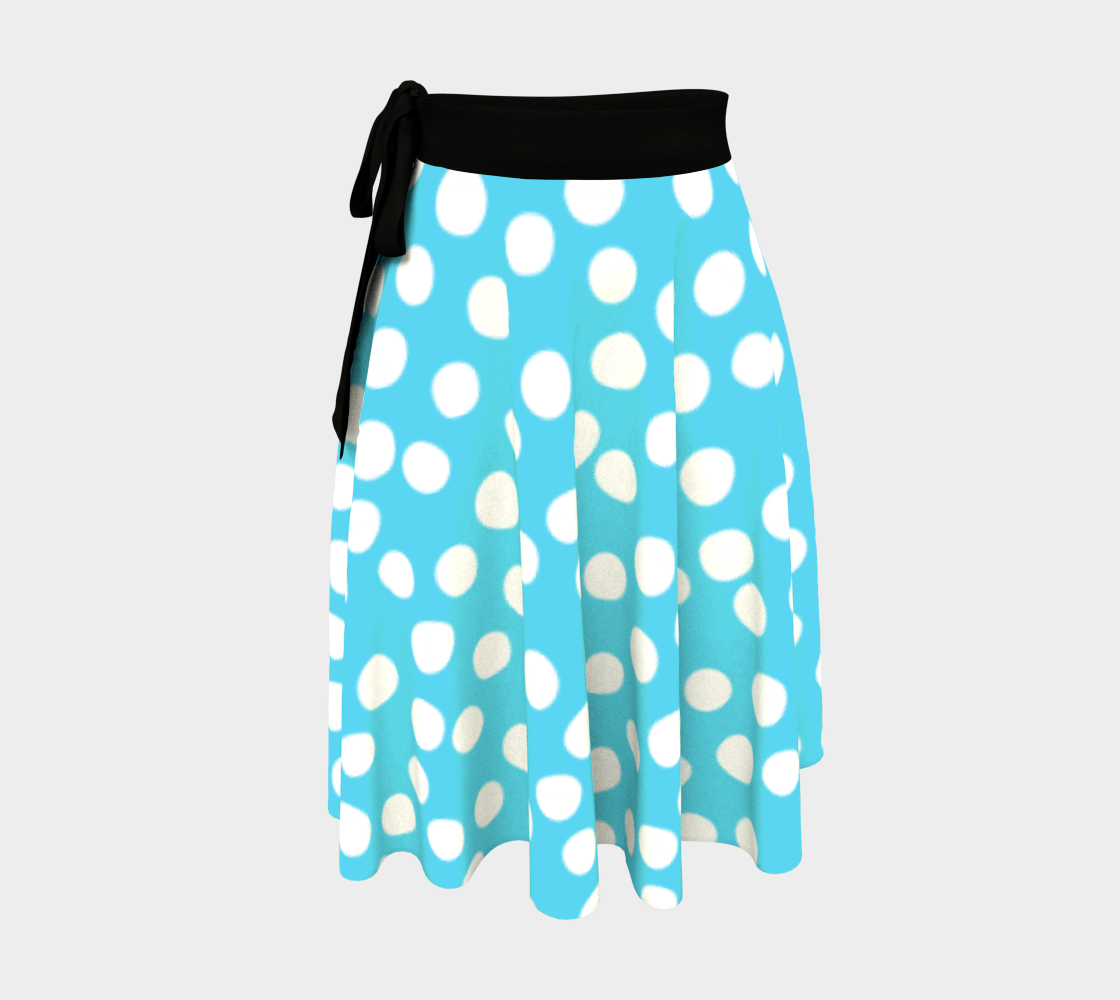 Aperçu de All About the Dots Wrap Skirt - Blue